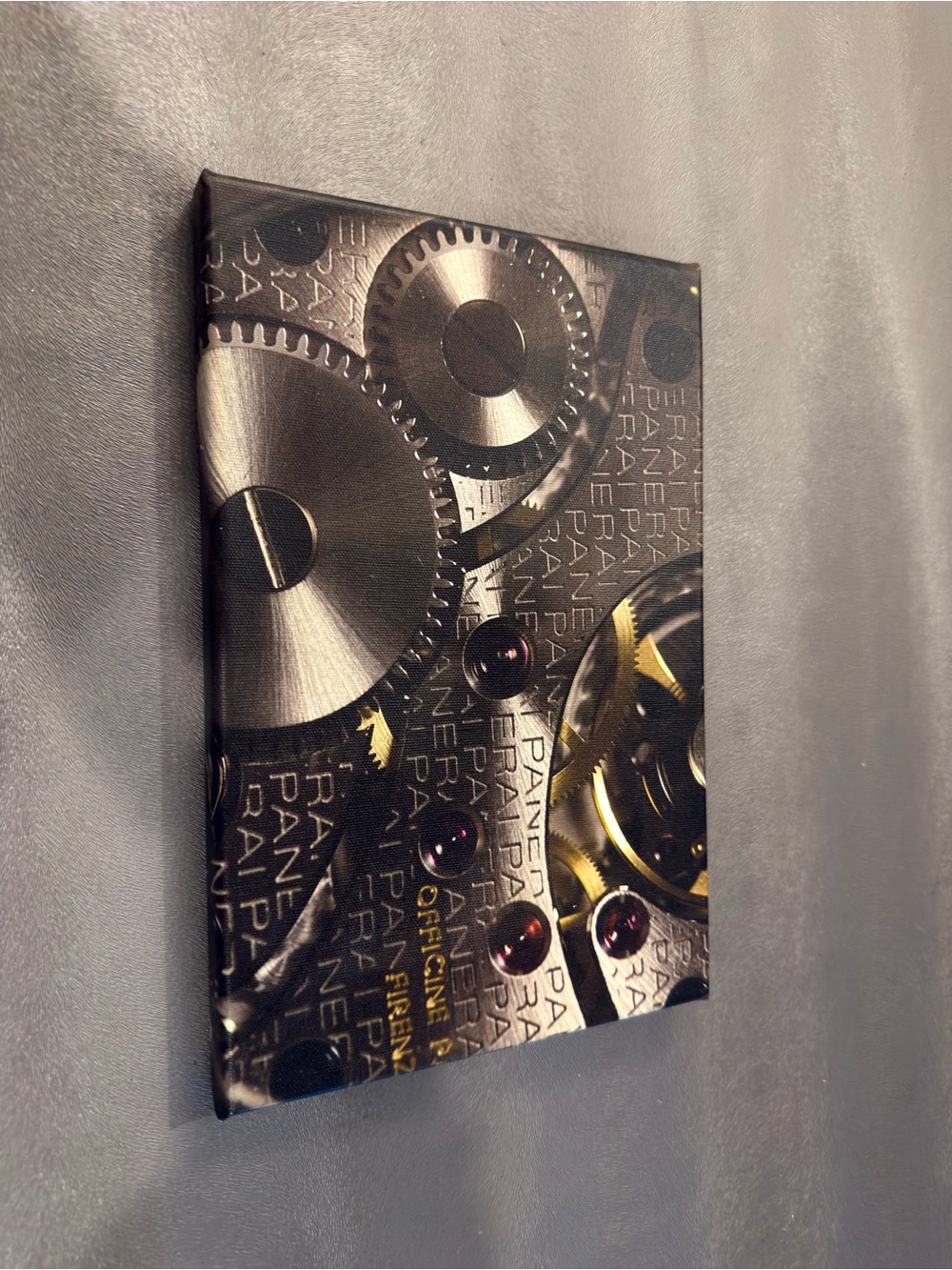 Panerai Gear Art Print - Metallic Gold & Silver Canvas art